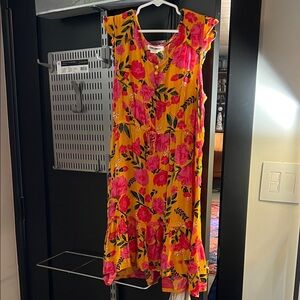 Billabong Girls Floral Yellow and Pink Dress